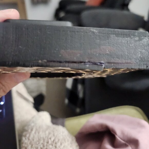 Safari Wood Clock Giraffe Print Shelf Size African Animal Theme Made in India - Picture 9 of 10